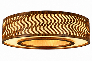 Plafon Dunas Anel 70 Classic Lar Madeira 70cm 8x E27 – Ref. 1299
