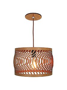 Pendente Ondas 28 Classic Lar Madeira 27,5cm E27 – Ref. 1072