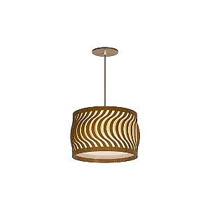Pendente Ondas Slim 28 Classic Lar Madeira 27,5cm 2x E27 – Ref. 1135