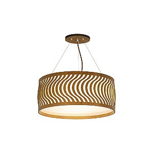 Pendente Ondas Slim 45 Classic Lar Madeira 44cm 3x E27 – Ref. 1136