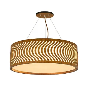 Pendente Ondas Slim 55 Classic Lar Madeira 55cm 5x E27 – Ref. 1137