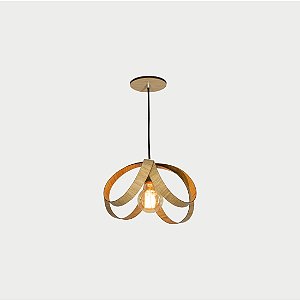 Pendente Flex Luck Classic Lar Madeira 28cm G9 – Ref. 1333
