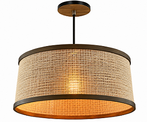 Pendente Essencial TS4523 Classic Lar Madeira 45cm E27 – Ref. 2008