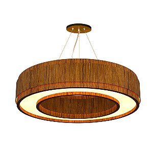 Pendente Anel Saturno 70 Classic Lar Madeira 70cm 8x E27 – Ref. 1219