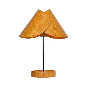 Abajur Lótus Pequeno Classic Lar Madeira 34,5x33,5cm E27 – Ref. 1195