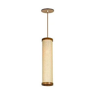 Pendente Palha Leve PL1044 Classic Lar Madeira 44cm E27 – Ref. 1252