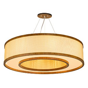 Pendente Palha Leve Anel PL7017 Classic Lar 70cm 8x E27 – Ref. 1286