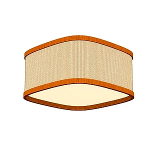 Plafon Palha Leve Lamé PL3517 Classic Lar 35cm 2x E27 – Ref. 1269
