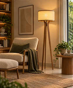 Coluna Tripé Palha Sextavada P5523 Classic Lar 160cm – Ref. 1319  SA-AC-0061