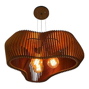 Pendente Ripado Orgânico 45 Classic Lar 3x E27 45cm – Ref. 1379