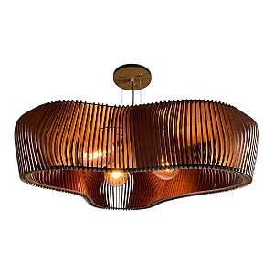 Pendente Ripado Orgânico 70 Classic Lar 3x E27 70cm – Ref. 1380