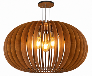 Pendente Oval 80 Classic Lar 78cm 3x E27 – Ref. 1387