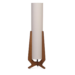 Luminária Imbuia com Cúpula Cilíndrica Rústico 141x42x42cm 5L Trevisan