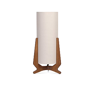 Luminária Imbuia com Cúpula Cilíndrica Rústico 72x37x37cm 5L Trevisan