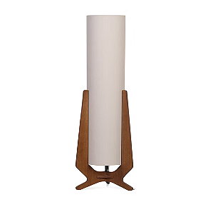 Luminária Imbuia com Cúpula Cilíndrica Rústico 107x35x35cm 5L Trevisan