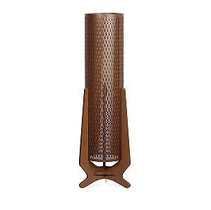 Luminária Imbuia com Cúpula Viena 107x35x35cm 5L Trevisan