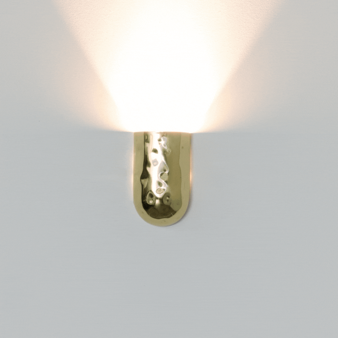 (Latão - Especiais) Arandela Golden Art Lara Gaudi Luz Indireta 17x10cm  P2030G-17LT