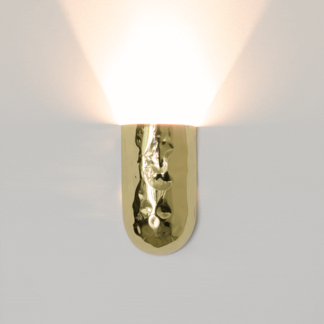 (Latão - Especiais) Arandela Golden Art Lara Gaudi Luz Indireta 25x15cm  P2030G-25LT