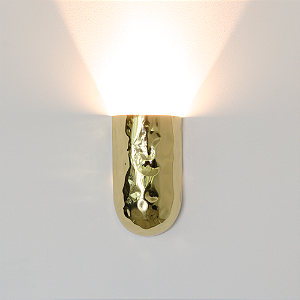 (Pintura) Arandela Golden Art Lara Gaudi Luz Indireta 25x15cm  P2030G-25PI
