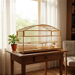 0025- Gaiola Voadeira Meia Lua 80cm - Nº8 - Malha Larga