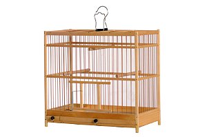 0081- Gaiola Quadrada 32cm - Nº1 - Malha Fina