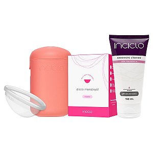 Disco Menstrual + Cápsula Rosa + Sabonete Íntimo Inciclo - NEUTRO