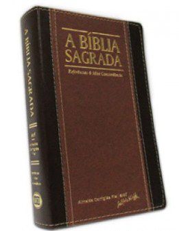 Bíblia Letra Grande Capa Chocolate Caramelo
