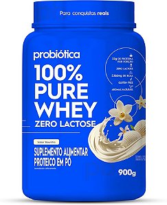 WHEY 100% PURE ZERO LACTOSE 900G - PROBIÓTICA
