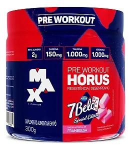 HORUS PRÉ WORKOUT 7 BELO FRAMBOESA 300G - MAX TITANIUM