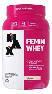 FEMINI WHEY BAUNILHA 900G - MAX TITANIUM