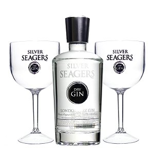 Gin Silver Seagers 750ml Kit com 2 Taças