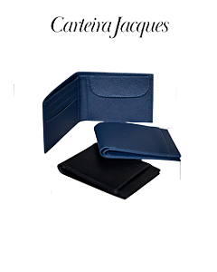 Carteira Jacques Couro Masculina Compacta