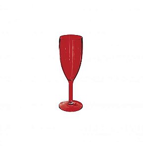 Taça para Champagne Acrílico - Vermelha