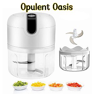 Opulent Oasis>>Mini Processador Triturador Sem Fio Elétrico 250ML De Alimentos Para Legumes Alho Gengibre portátil sem fio (A PRONTA ENTREGA)