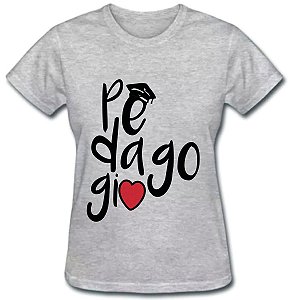 CAMISETA PEDAGOGIA CINZA MESCLA