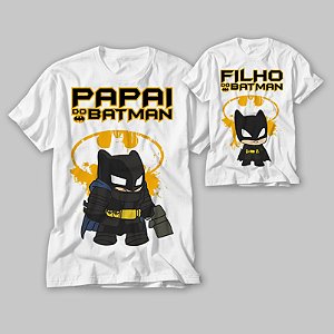 KIT  2 CAMISETSA TAL PAI TAL FILHO BATMAN