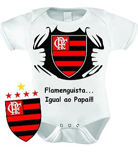 BORY BEBÊ FLAMENGUISTA IGUAL AO PAI