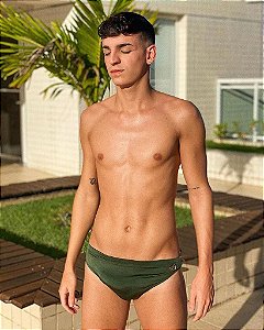 Sunga Afivelada Verde Militar Premium