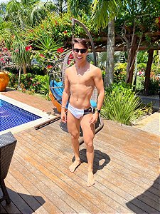 Sunga Duo Left Branca e Preto - PowerSlip