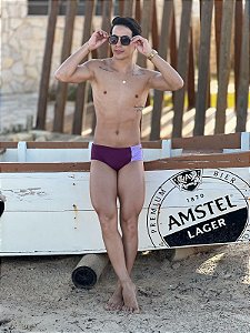 Sunga Duo Left Açaí com Lavanda - Tradicional