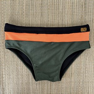 Sunga Orizon Preta, Laranja e Verde Militar - Tradicional