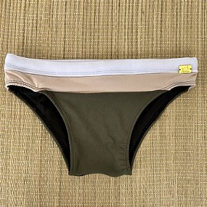 Sunga Orizon Branca, Nude e Verde Oliva - PowerSlip