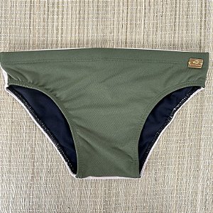 Sunga Duo Verde Oliva com Fundo Creme- PowerSlip