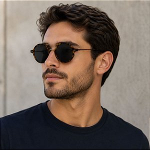 Óculos Camuflado Marrom Estilo Casual
