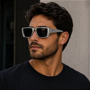 Óculos Prince Prata Estilo Moderno