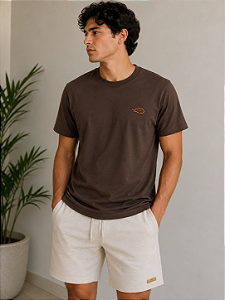Camiseta Básica Marrom Cardamom