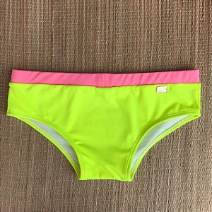 Sunga Duo Neon com Rosa Chiclete - Tradicional