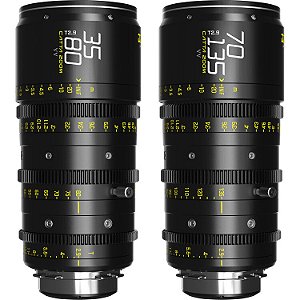 DZOFilm Catta Ace FF 35-80 e 70-135mm T2.9 - Kit de lentes zoom cinematográficas (PL/EF, pretas)