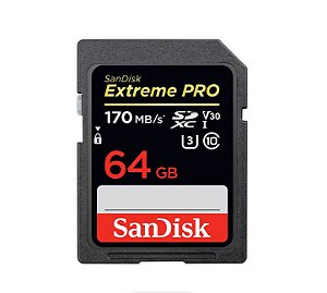 Cartão de memória SanDisk 64GB Extreme PRO UHS-I SDXC