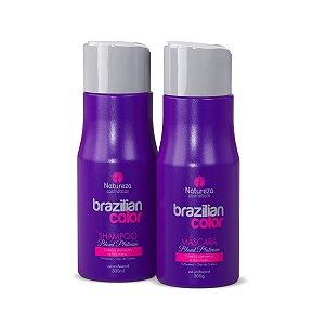 Kit Shampoo + Máscara Matizadora BLOND PLATINUM Natureza - 2x 300ml